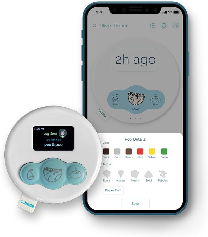 Cubtale Smart Pee & Poop Tracker - Diaper Cub: On-The-Spot One-Press Baby Care Logger, Reminders, Notifications, Routines, Multiple Caregivers, Pediatrician & Expert Support - Image 1
